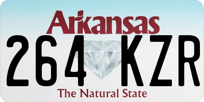 AR license plate 264KZR