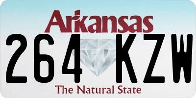 AR license plate 264KZW