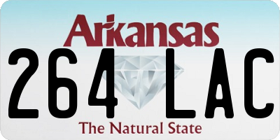 AR license plate 264LAC