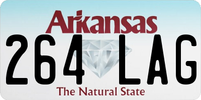 AR license plate 264LAG
