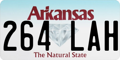 AR license plate 264LAH