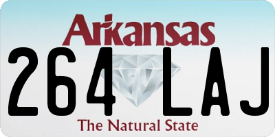 AR license plate 264LAJ