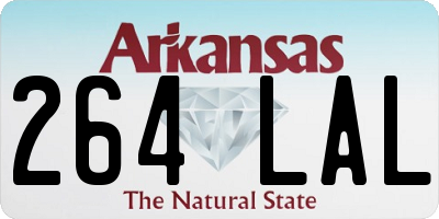 AR license plate 264LAL