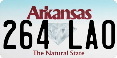 AR license plate 264LAO