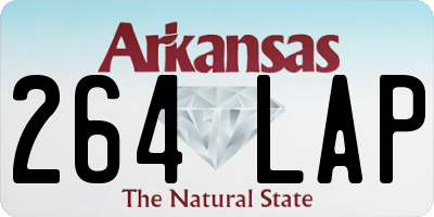 AR license plate 264LAP