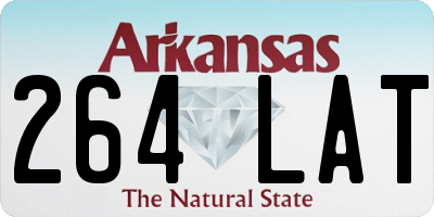 AR license plate 264LAT