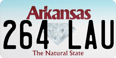 AR license plate 264LAU