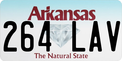 AR license plate 264LAV