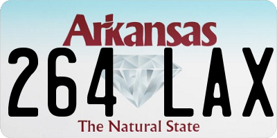 AR license plate 264LAX