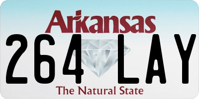 AR license plate 264LAY