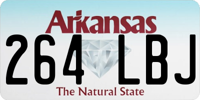 AR license plate 264LBJ