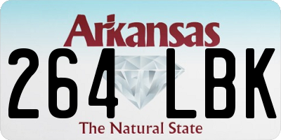 AR license plate 264LBK