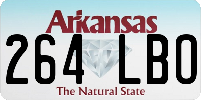 AR license plate 264LBO