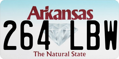AR license plate 264LBW