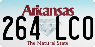 AR license plate 264LCO