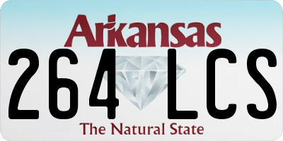 AR license plate 264LCS