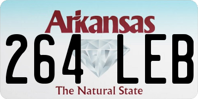 AR license plate 264LEB