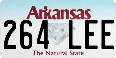 AR license plate 264LEE
