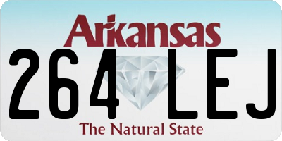 AR license plate 264LEJ
