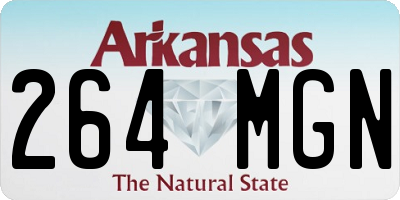 AR license plate 264MGN