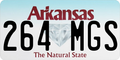 AR license plate 264MGS