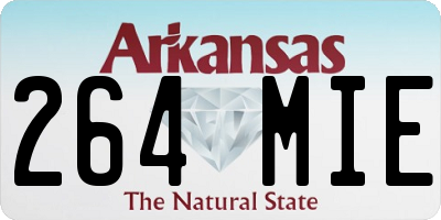 AR license plate 264MIE
