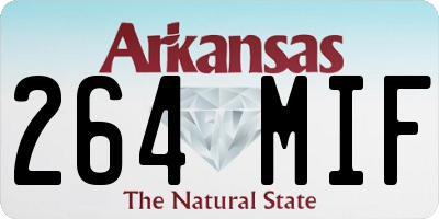 AR license plate 264MIF