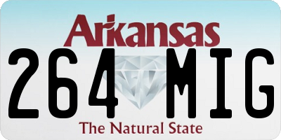 AR license plate 264MIG