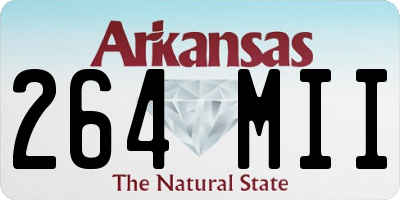 AR license plate 264MII