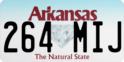 AR license plate 264MIJ