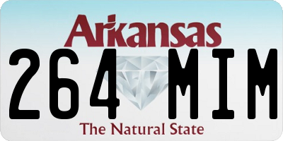 AR license plate 264MIM