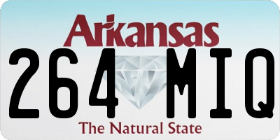AR license plate 264MIQ