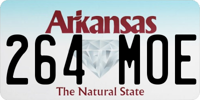 AR license plate 264MOE
