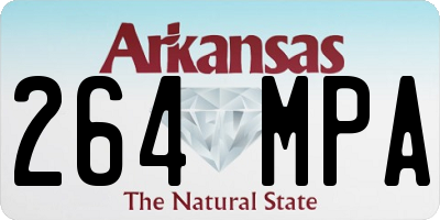 AR license plate 264MPA