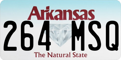 AR license plate 264MSQ