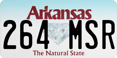AR license plate 264MSR