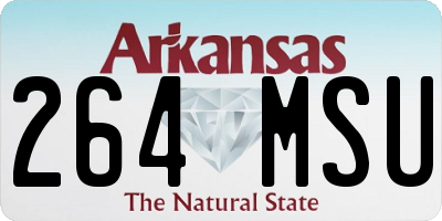 AR license plate 264MSU