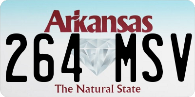 AR license plate 264MSV