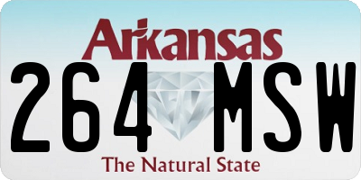 AR license plate 264MSW