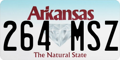 AR license plate 264MSZ
