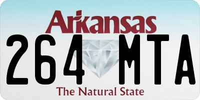 AR license plate 264MTA
