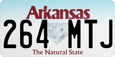 AR license plate 264MTJ