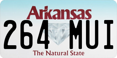 AR license plate 264MUI