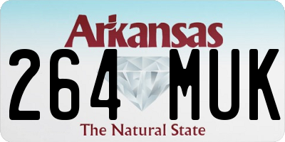 AR license plate 264MUK
