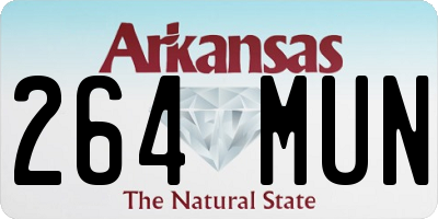 AR license plate 264MUN