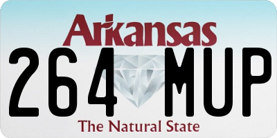 AR license plate 264MUP