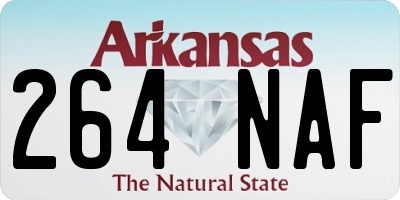 AR license plate 264NAF