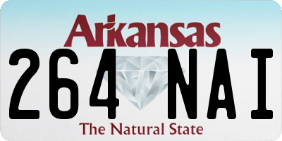 AR license plate 264NAI