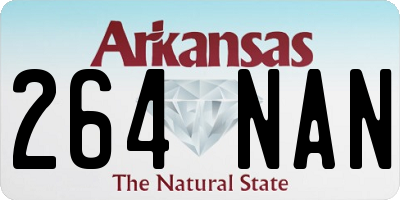 AR license plate 264NAN