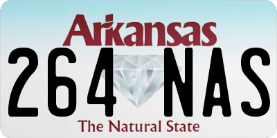 AR license plate 264NAS